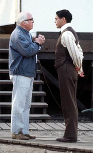 Director Richard Attenborough with actor Robert Downey Jr.