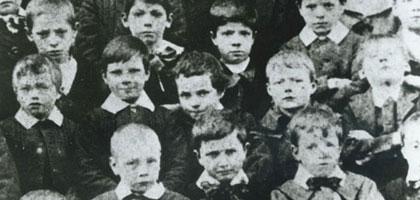 Chaplin at school - centre