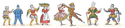 Characters from the Commedia dell' Arte