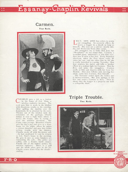Documents: Charlie Chaplin's Burlesque On Carmen