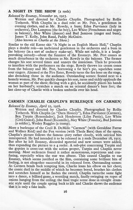 Documents: Charlie Chaplin's Burlesque On Carmen